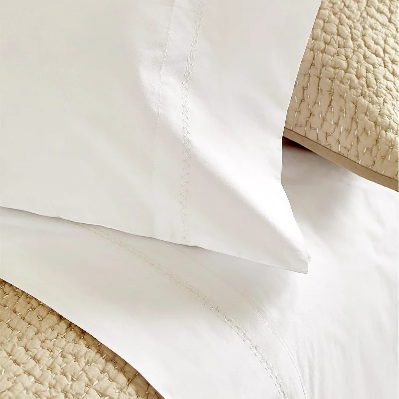 Anketi White Organic Cotton Sheet Set by John Robshaw