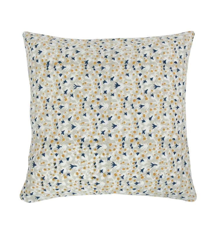 Anna Blue Dijon Linen Pillow