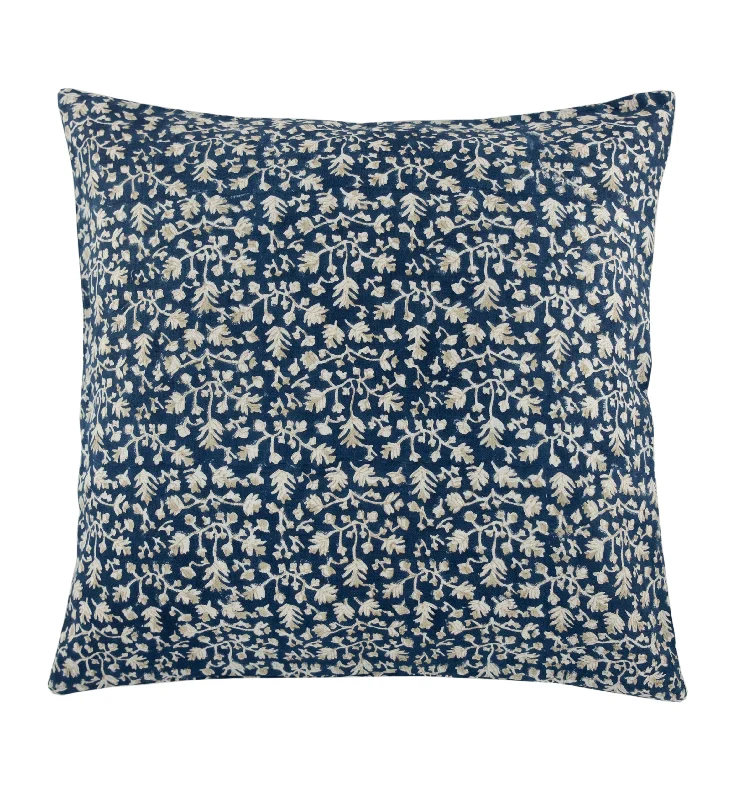 Anna Navy Linen Pillow