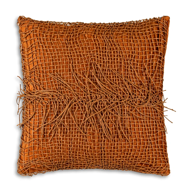 Atlas Rust Tassle Pillow