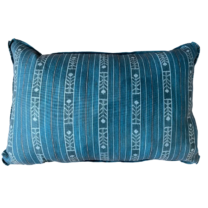 Benghal Stripe Capri Blue Pillow Cover