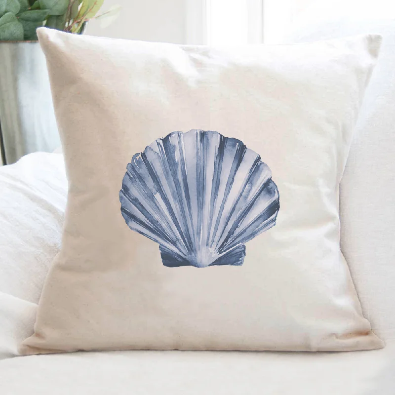 Blue Shell - Customizable Square Canvas Pillow