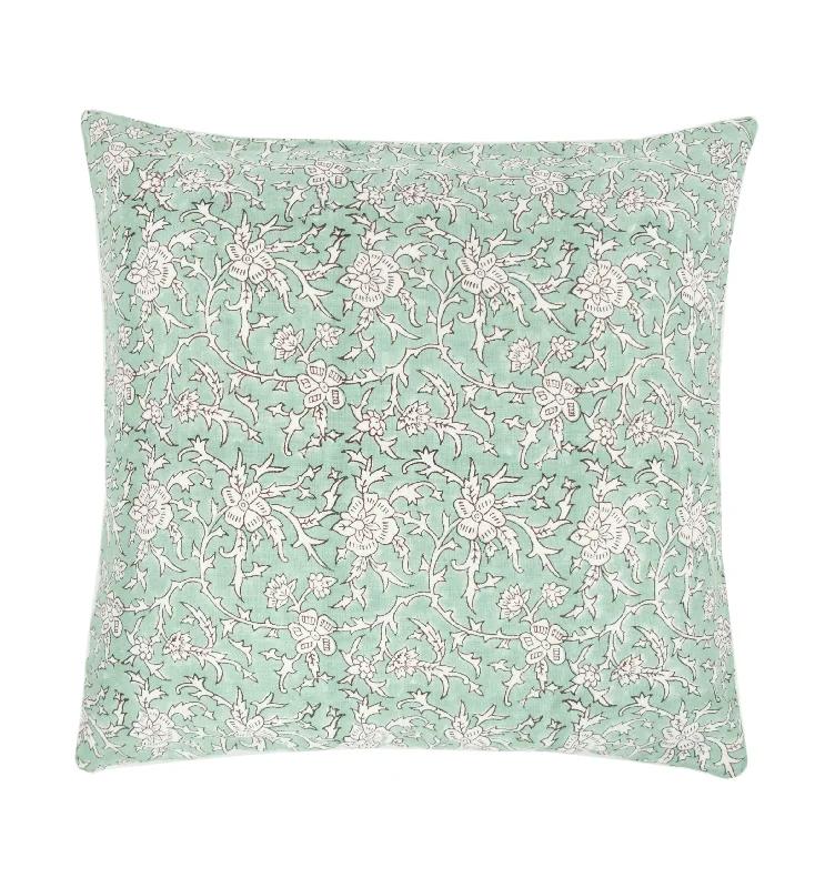 Brittany Celadon Linen Pillow