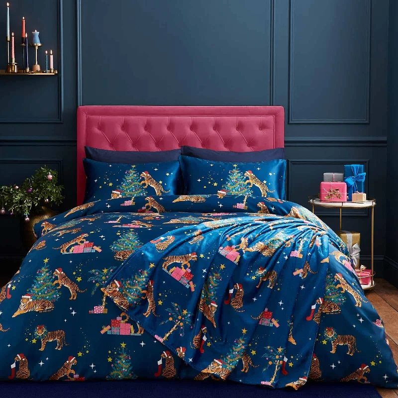 Christmas Tiger Duvet Cover Set