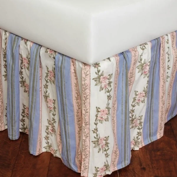 Celeste Pink Cotton 3 Piece Tuck in Bed Skirt