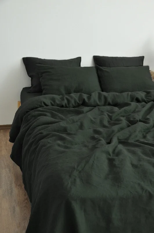 Charcoal green duvet cover