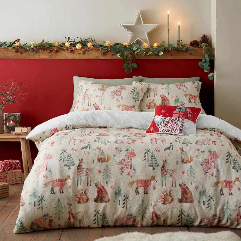 Christmas Woodland Animals Duvet Cover Set