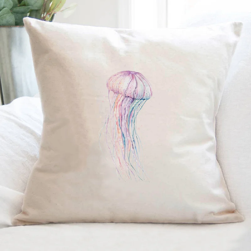 Colorful Jellyfish - Square Canvas Pillow