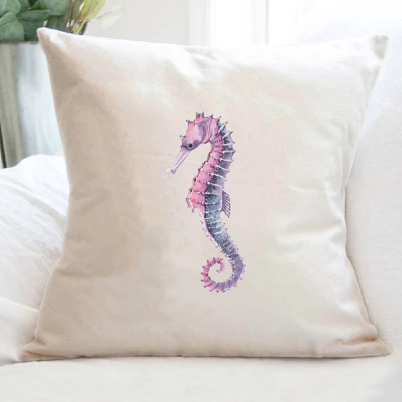 Colorful Seahorse - Square Canvas Pillow