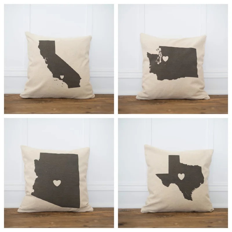 Custom City & State Pillow Cover