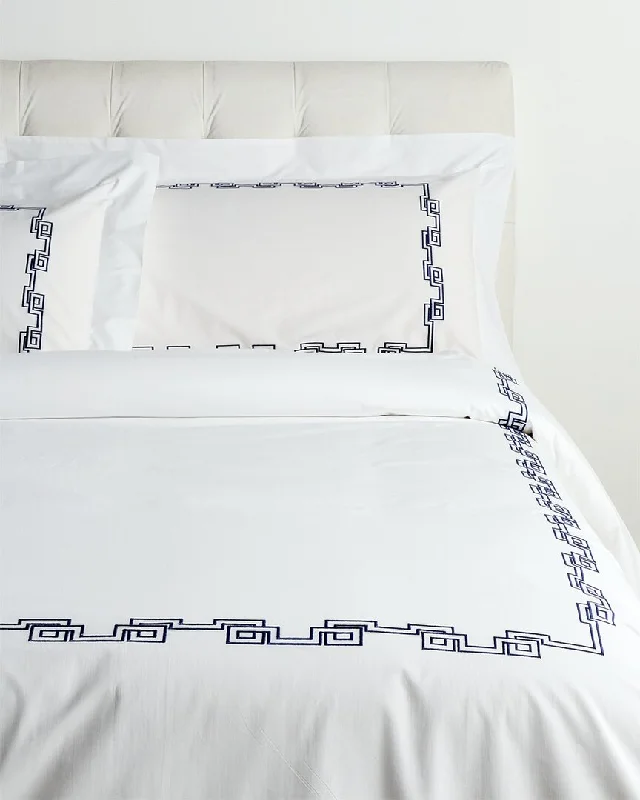 Dea Italian Linens Sinfonia Toscana Greek Embroidered Duvet Set