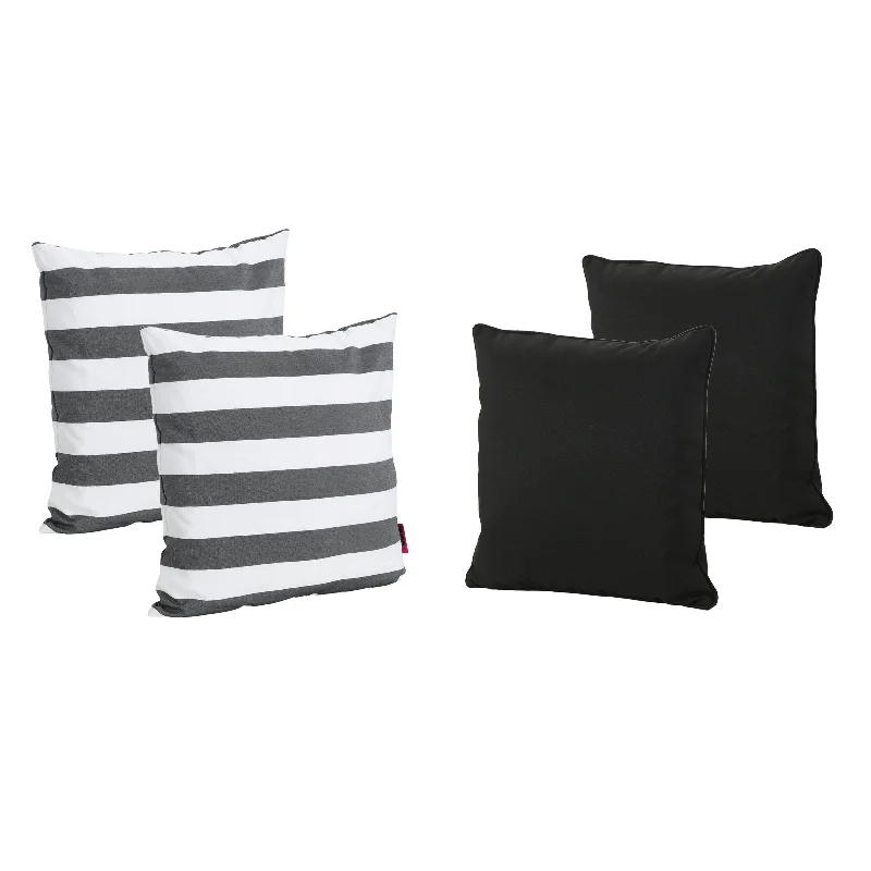 Embry Outdoor Water Resistant Square Throw Pillows (Set of 4)