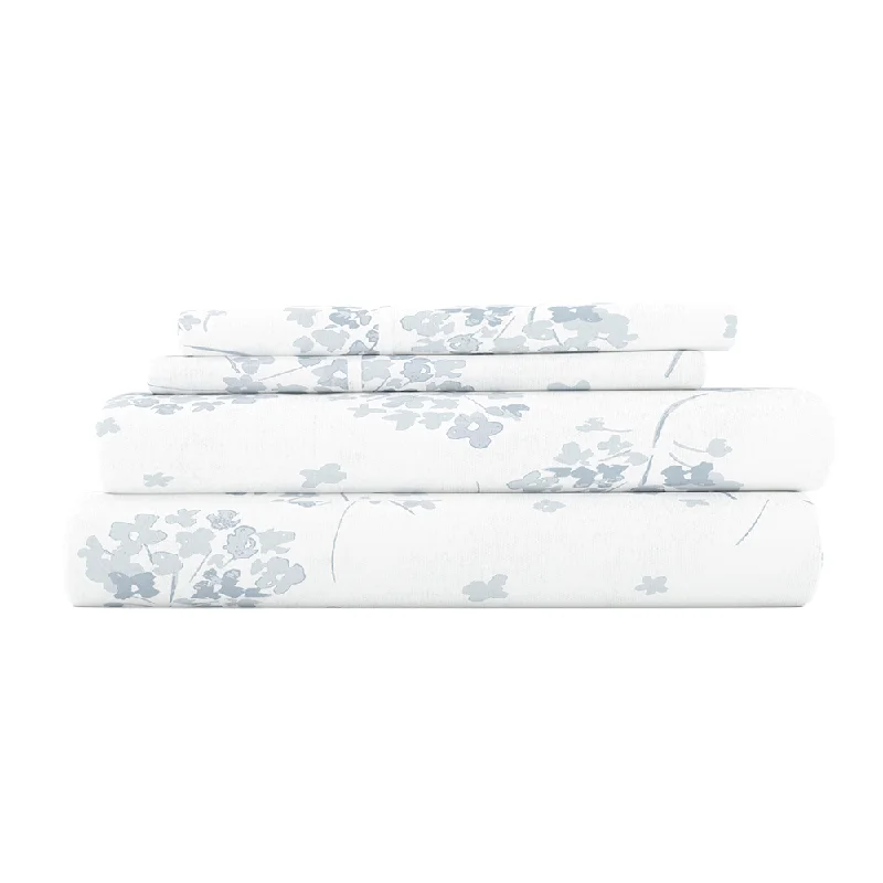 Flower Bunch 4-Piece Flannel Sheet Set