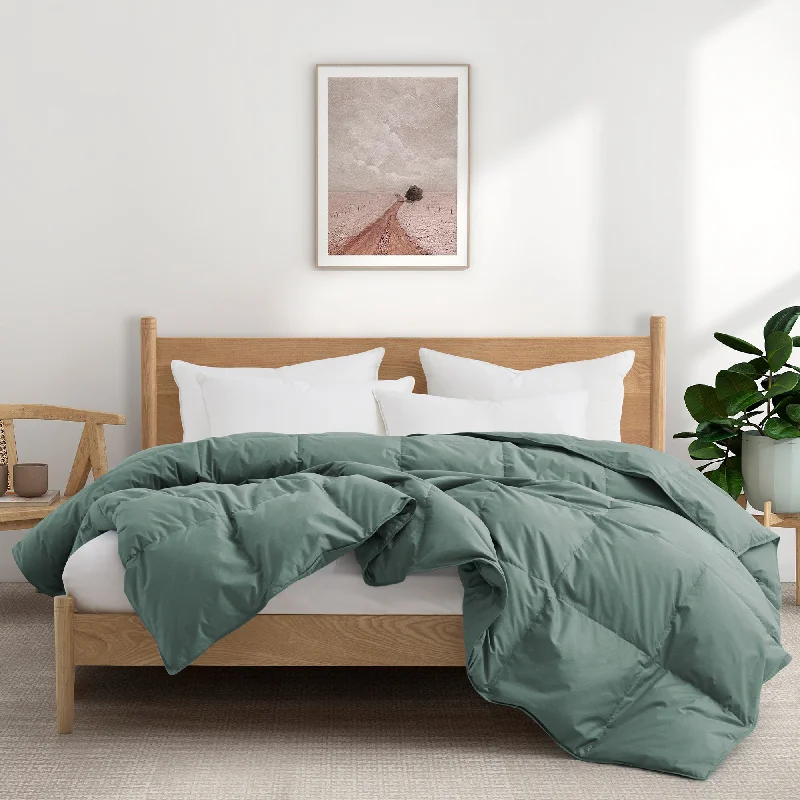 Goose Feather Down Allseason Comforter Green