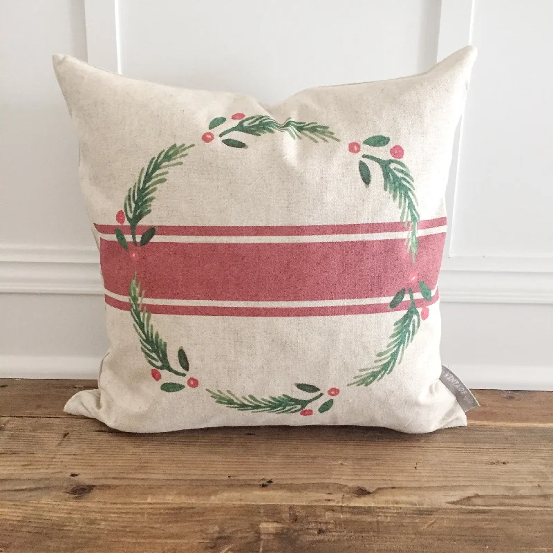 Grainsack Wreath Pillow Cover