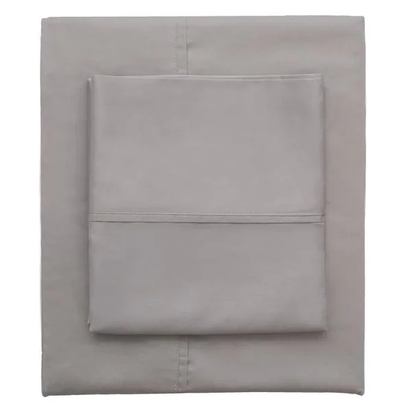 English Grey 400 Thread Count Sheet Set (Fitted, Flat, & Pillow Cases)