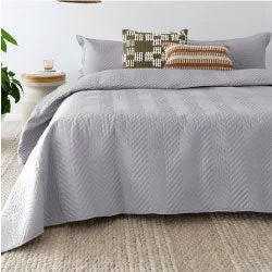 Herringbone Silver Coverlet