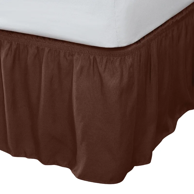 Home Details Wrap Around Bed Ruffle Queen/King in Chocolate