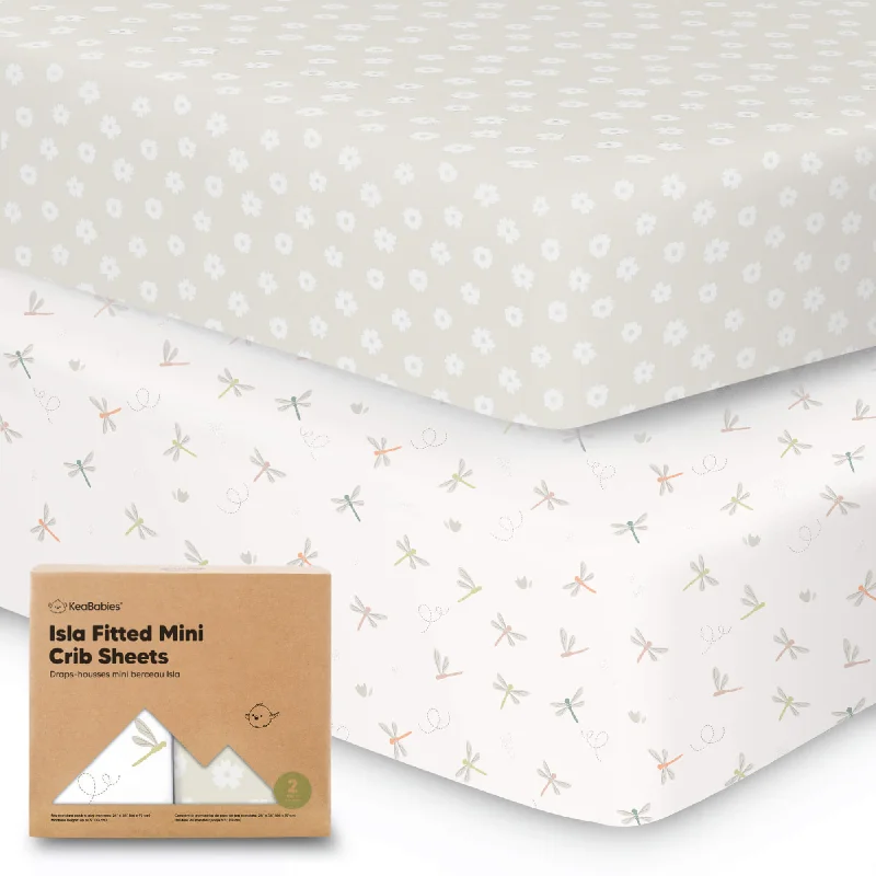 Isla Fitted Mini Crib Sheets (Meadow)