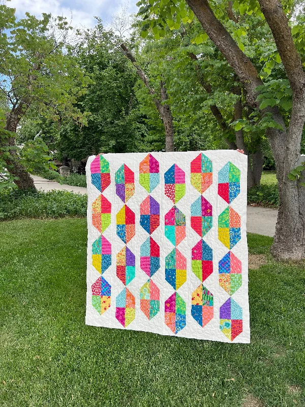 Jewels Scrap Quilt Pattern in Multiple Sizes PDF