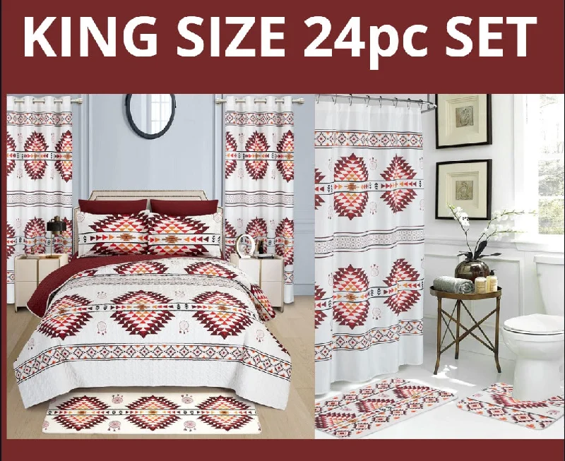 king Harmony Bedspread Set 24 Piece