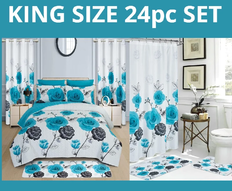 king Harmony Bedspread Set 24 Piece