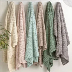 Lenni Cotton Knitted Throw (130 x 170cm)