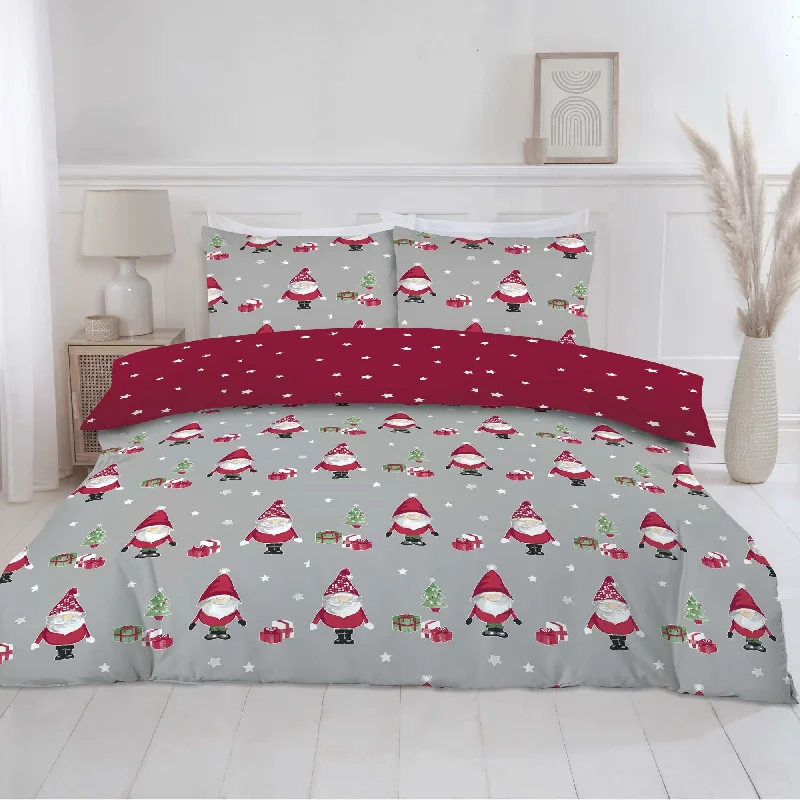 Lewis's Gnome For Christmas Duvet Set- Grey