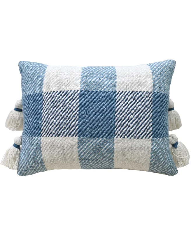 Linden Street Handloom Woven Textured Plaid Decorative Pillow, 14''X20''