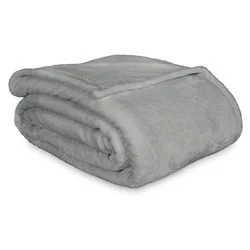 Lucia Silver Luxury Plush Velvet Blanket