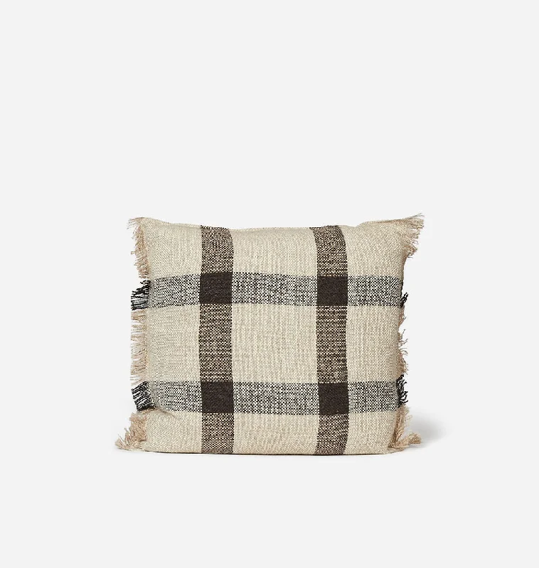 Maddie Pillow Beige/Black 22" x 22"