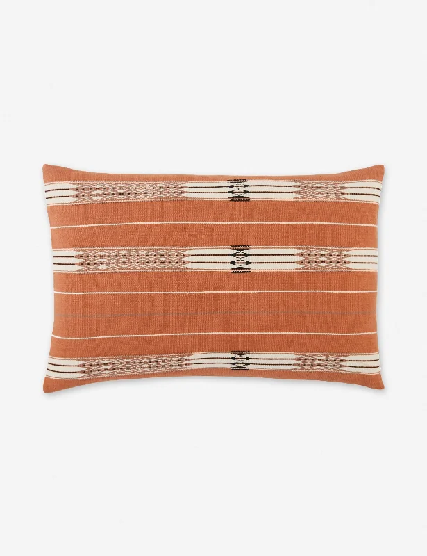 Malva Lumbar Pillow, Rust