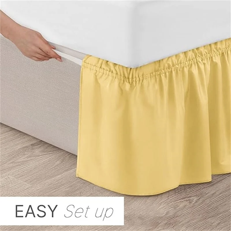 Microfiber bed skirt