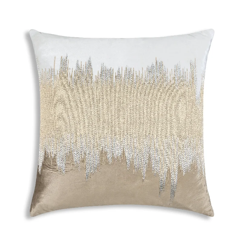 Mira Ivory Beige Velvet Pillow