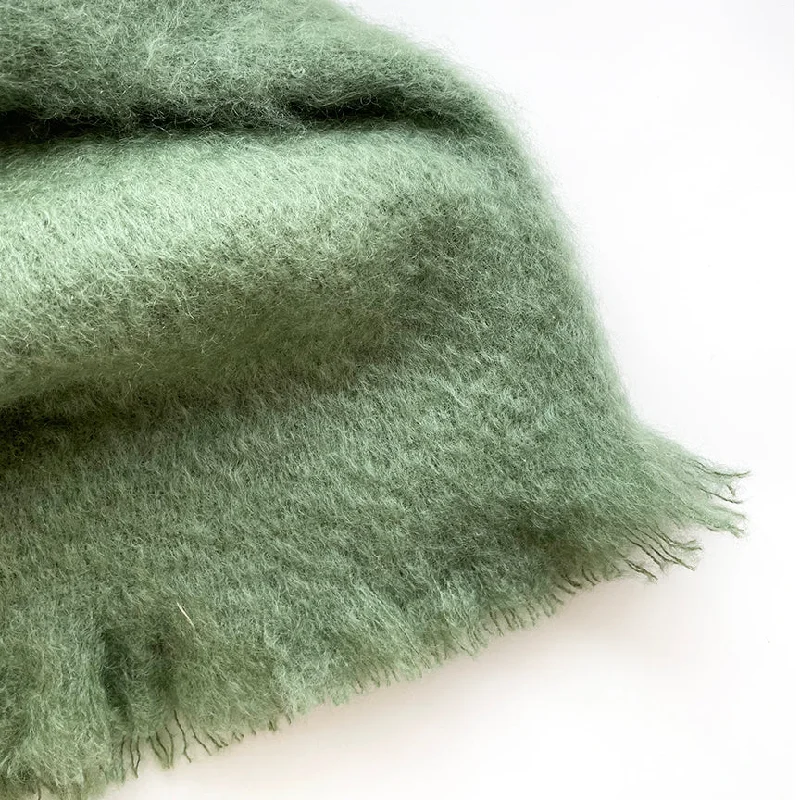 Mohair Throw, Olive