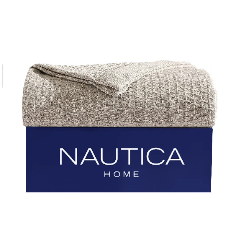 Nautica Baird Beige Full/Queen Blanket