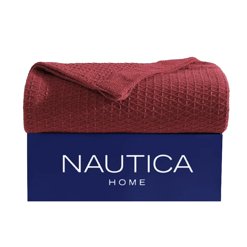 Nautica Baird Red Full/Queen Blanket