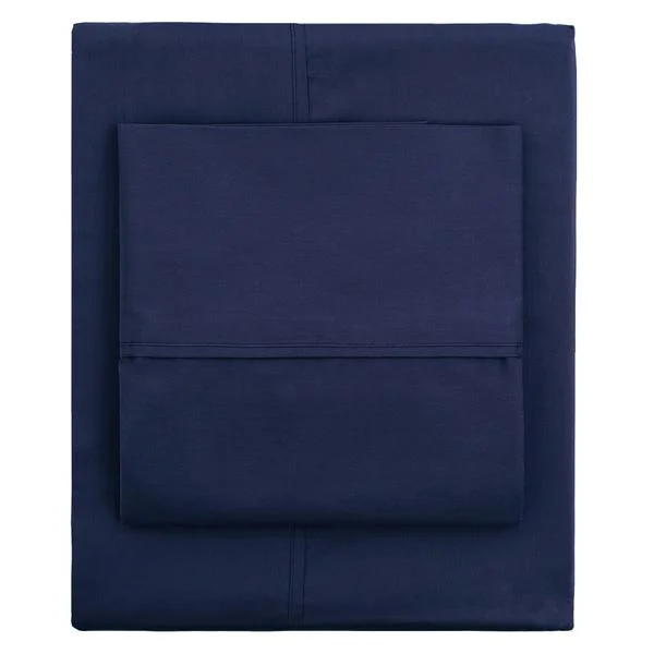 Navy Blue 400 Thread Count Sheet Set (Fitted, Flat, & Pillow Cases)