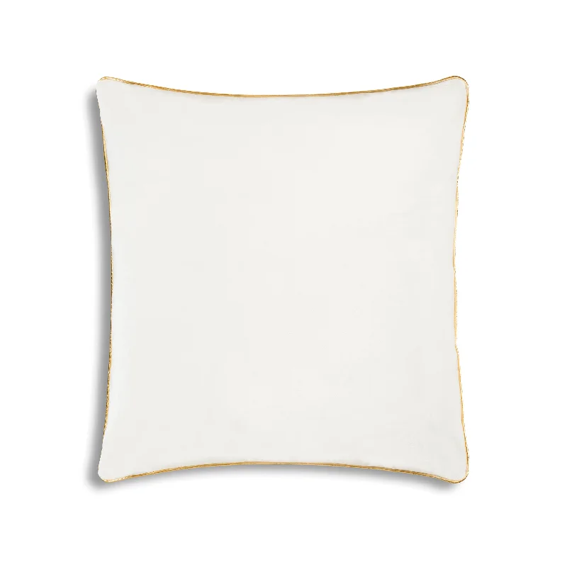 Noah White Gold Velvet Pillow