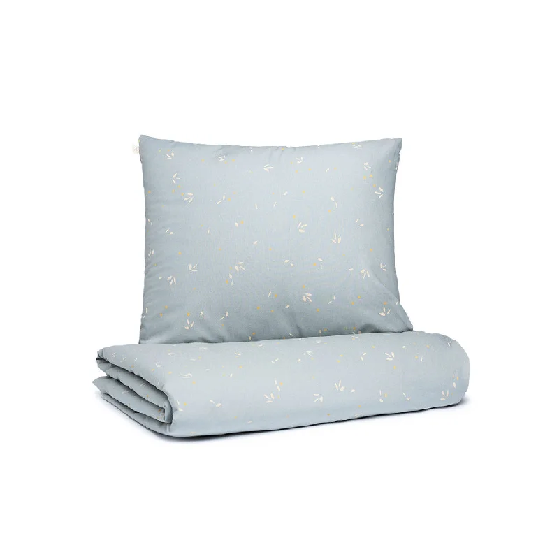 nobodinoz Himalaya Duvet Cover BB White Willow Soft Blue