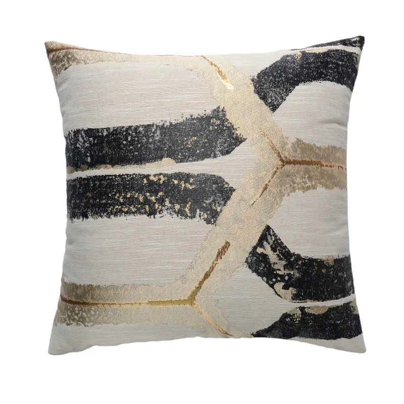 Noir Abstract Pattern Pillow