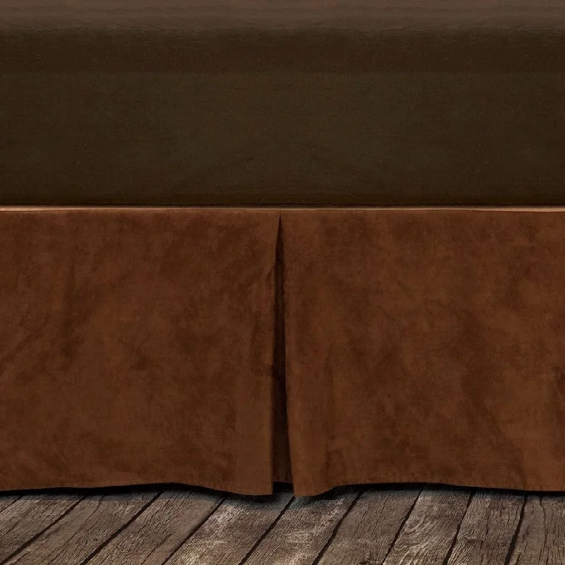 Paseo Road by HiEnd Accents Copper Faux Suede Bed Skirt