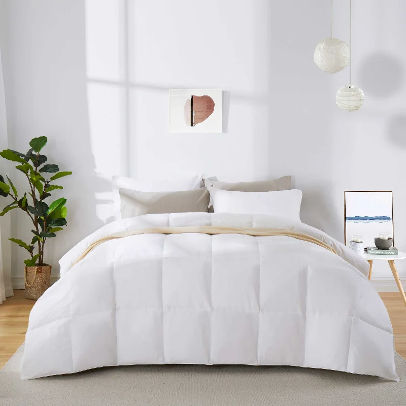 Peace Nest All Season White Down Fiber comforter with 100% Cotton