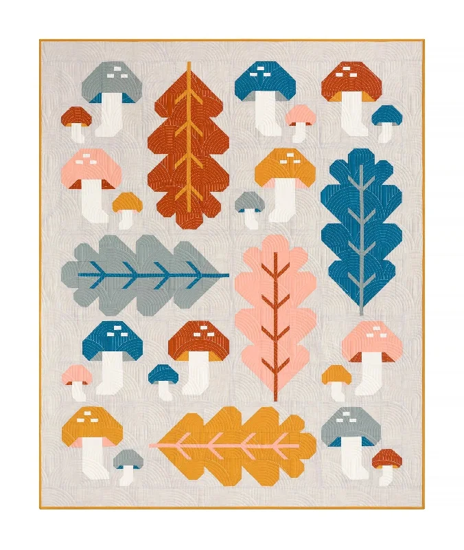 Pen and Paper Patterns Forest Fungi Quilt