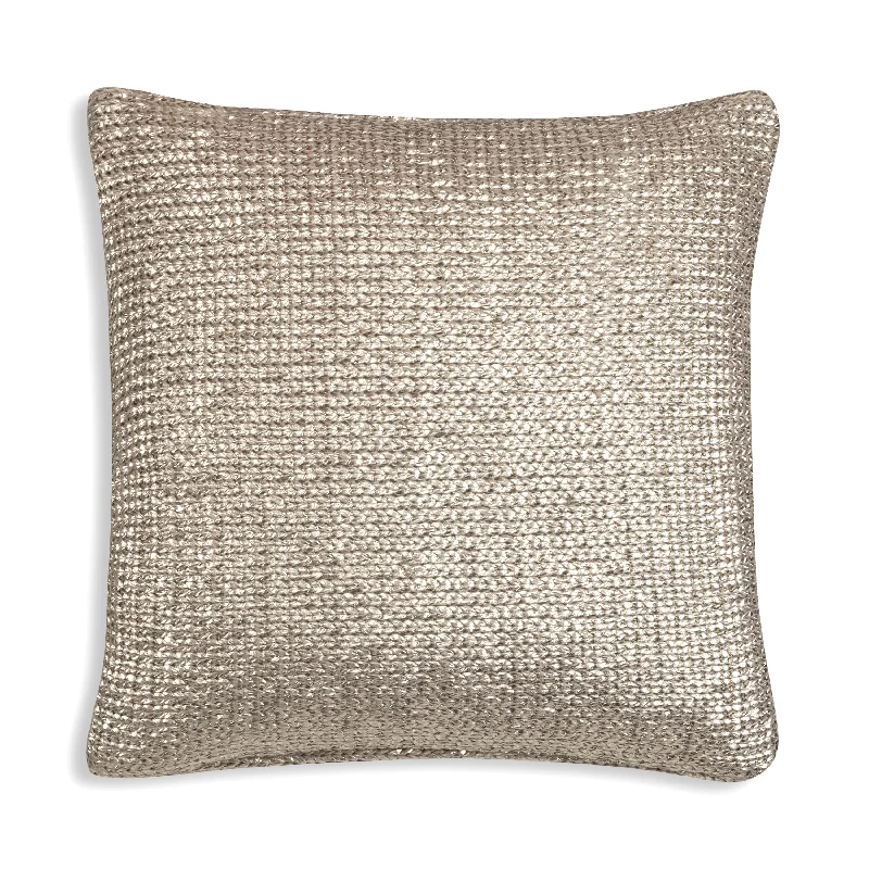 Piper Acrylic Knit Gold Pillow