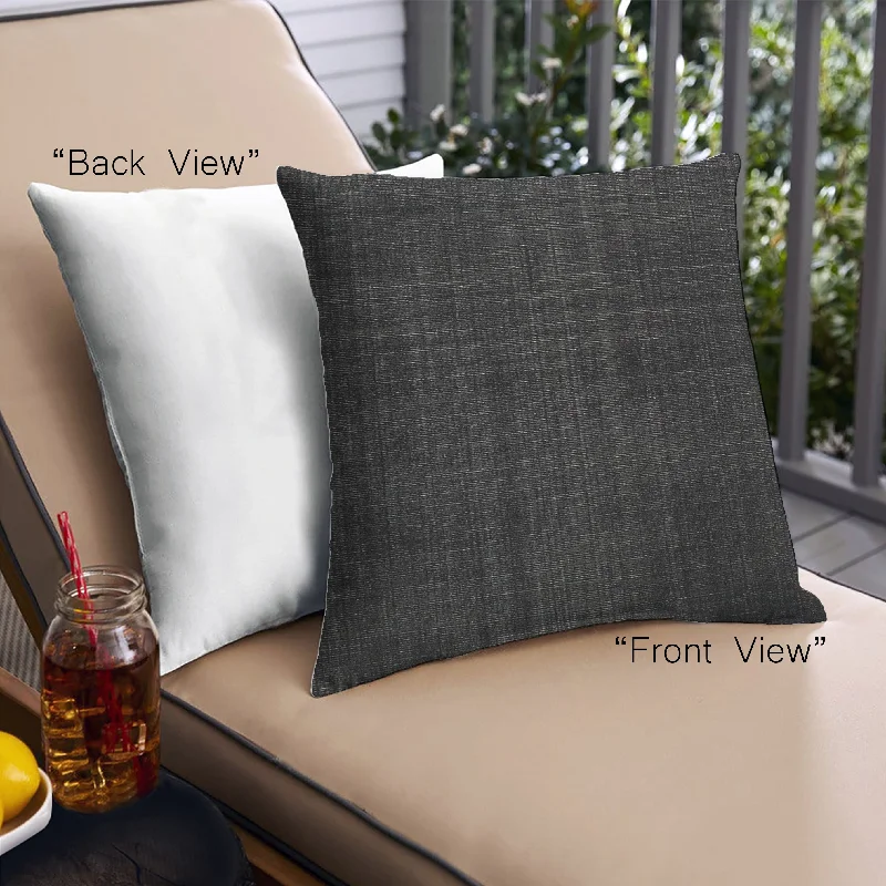 Mid-Century Modern Urban Indoor Outdoor Square Black Throw Pillow, 18 inch by 18 inch, pwurb169