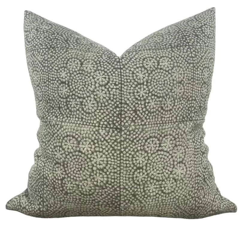 READY TO SHIP Designer Wisteria in Olive Pillow Cover