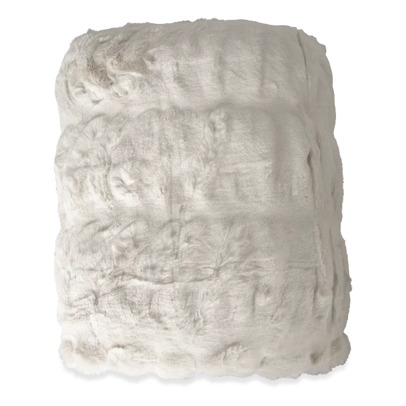 Ruched Fur Throw