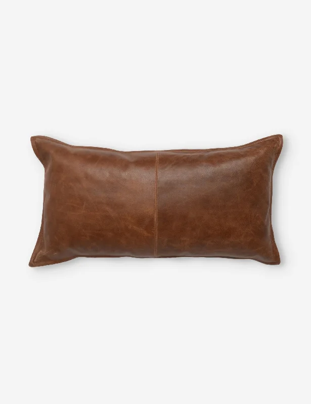 Sabrea Leather Lumbar Pillow