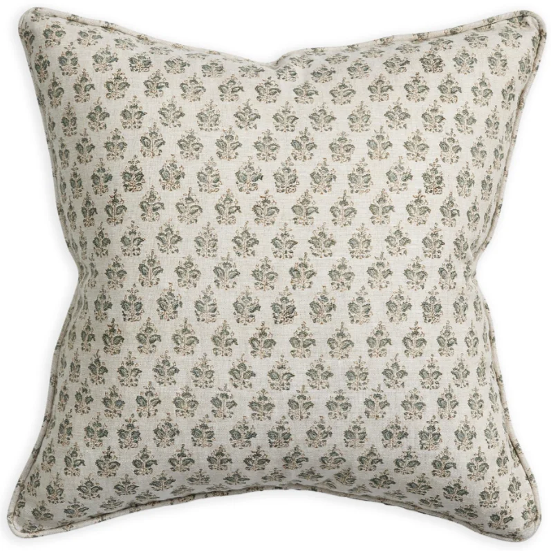 Sanganer Celadon Pillow Cover